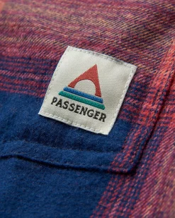 Chemise bio à manches longues Stella - Rich Navy/ Red Ochre Check