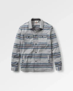 Chemise en polaire recyclée Maple - Rayures gris acier