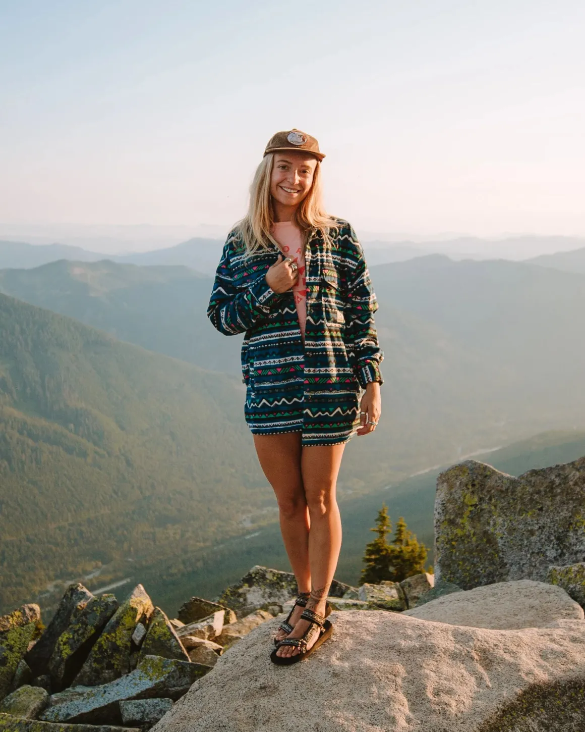 Chemise en Polaire Recyclée de l'Est - Montagne Géo Marée Bleue