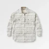 Chemise en Polaire Recyclée East - Motif Montagne Vintage Blanc