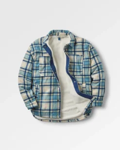 Chemise en polaire recyclée Orion - Oatmeal/Arctic Check