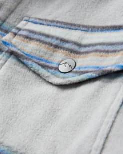 Chemise en polaire recyclée Maple - Rayures gris acier