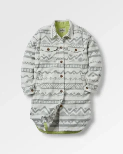Chemise en polaire Sherpa recyclée Cloudy 2.0 - Mountain Geo Vintage White