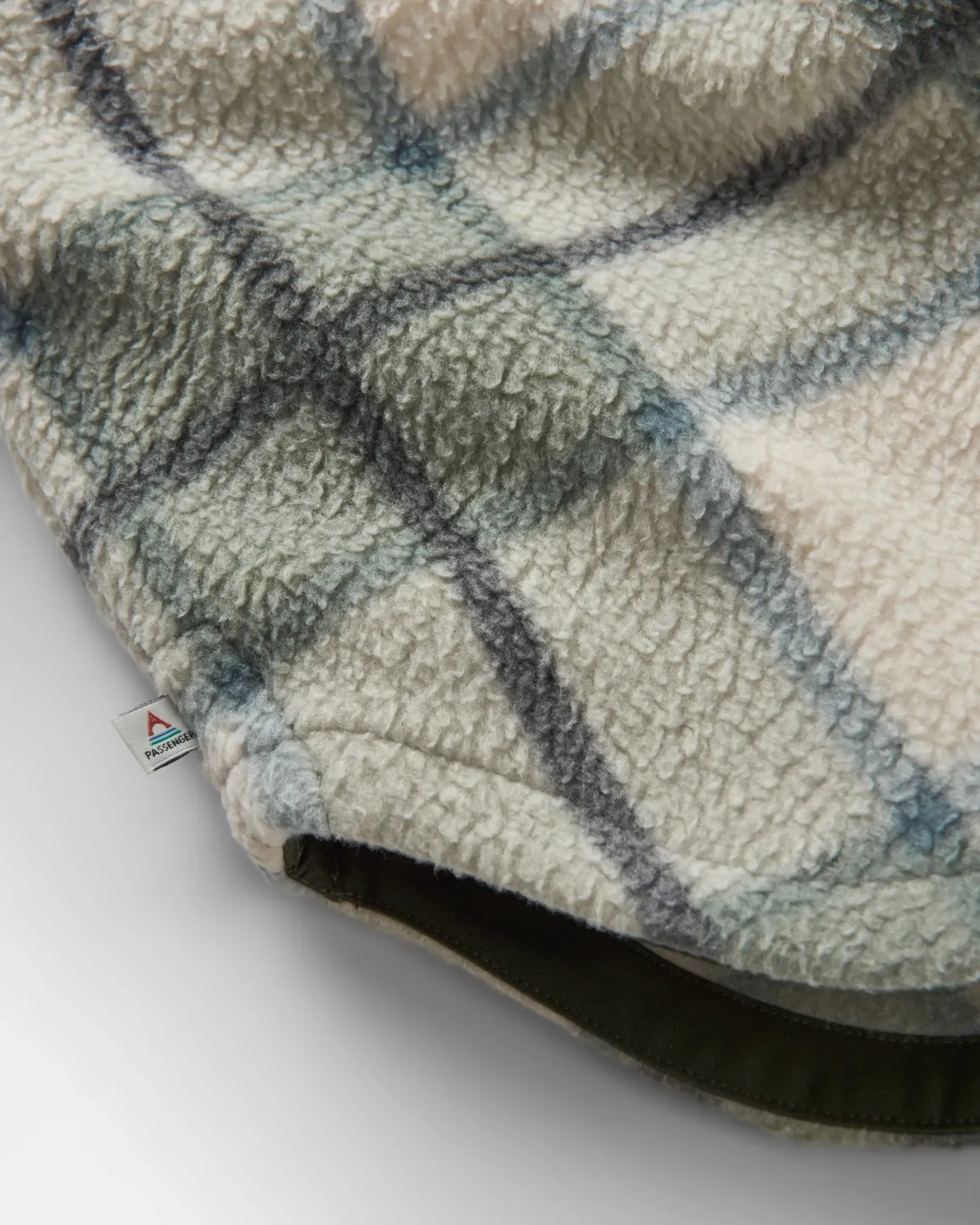 Chemise en polaire sherpa recyclée Cloudy - Pistachio Check