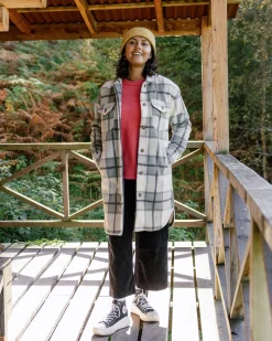 Chemise en polaire sherpa recyclée Cloudy - Pistachio Check