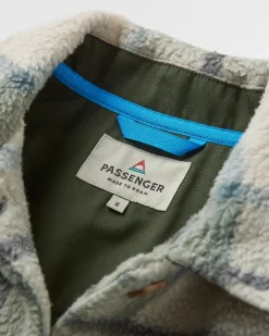 Chemise en polaire sherpa recyclée Cloudy - Pistachio Check