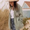 Chemise Sherpa Recyclée Oversize Rappel - Pistache