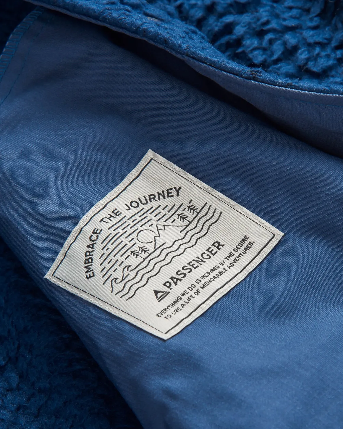 Chemise Sherpa Recyclée Oversize - Denim Foncé