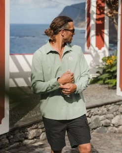 Chemise Stretch Traveller - Pistache