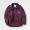 Chemise surdimensionnée en sherpa recyclé Rappel - Prune profonde