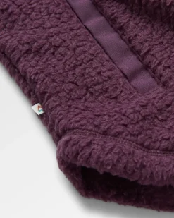 Chemise surdimensionnée en sherpa recyclé Rappel - Prune profonde