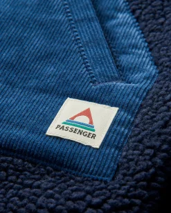 Clover Sherpa Fleece Doublé Coton Recyclé - Bleu Marine Foncé