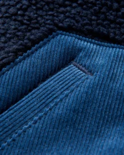 Clover Sherpa Fleece Doublé Coton Recyclé - Bleu Marine Foncé