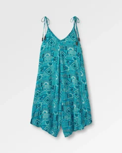 Combinaison Copetín - Patchwork Vintage Bleu Piscine
