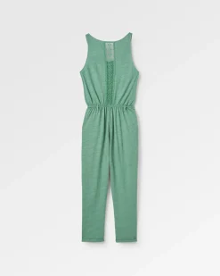 Combinaison en coton recyclé Eva - Lierre foncé