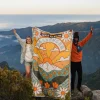 Couverture Sherpa Recyclée de Cabine - Motif Saisonnier/ Bouleau