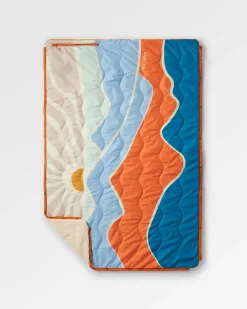 Couverture Sherpa Recyclée de Cabine - Bleuet