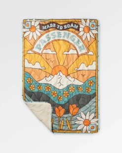 Couverture Sherpa Recyclée de Cabine - Motif Saisonnier/ Bouleau
