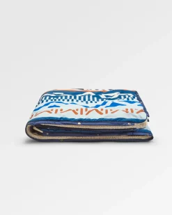 Couverture Sherpa Recyclée Cabin - Mountain Geo Gris Bleu
