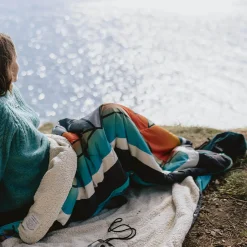 Couverture Sherpa Recyclée Nomadic - Imprimé Noir 'Nowhere Bound'