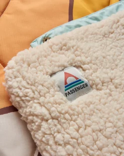 Couverture Sherpa Recyclée de Cabine - Motif Saisonnier/ Bouleau