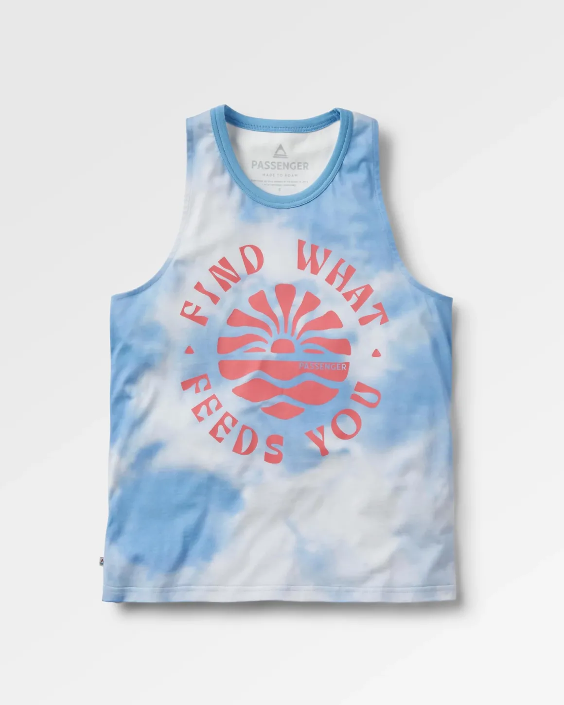 Débardeur en coton bio Discovery - Tie Dye Cornflower