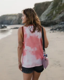 Débardeur en coton bio Discovery - Tie Dye Shell Pink