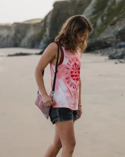 Débardeur en coton bio Discovery - Tie Dye Shell Pink