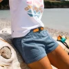 Del Sur Cord Short - Bleu Pierre