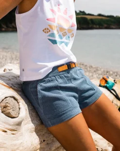 Del Sur Cord Short - Bleu Pierre