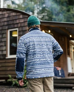 Ebb Polaire Recyclé - Mountain Geo Gris Bleu