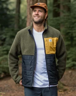 Explorateur Né Recyclé Polaire Doublé Sherpa Fleece - Kaki