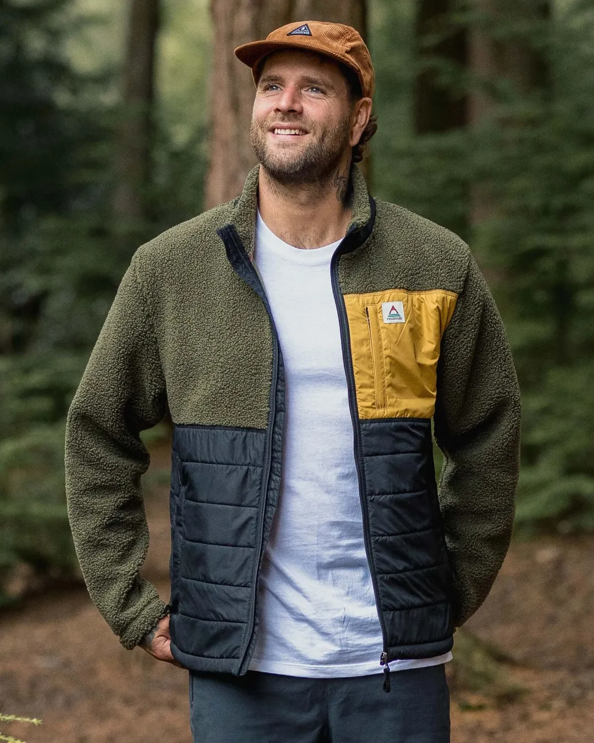 Explorateur Né Recyclé Polaire Doublé Sherpa Fleece - Kaki
