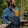 Explorateur Né Recyclé Polaire Doublé Sherpa Fleece - Bleu Acier