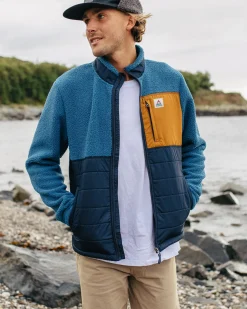 Explorateur Né Recyclé Polaire Doublé Sherpa Fleece - Bleu Acier