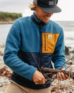 Explorateur Né Recyclé Polaire Doublé Sherpa Fleece - Bleu Acier