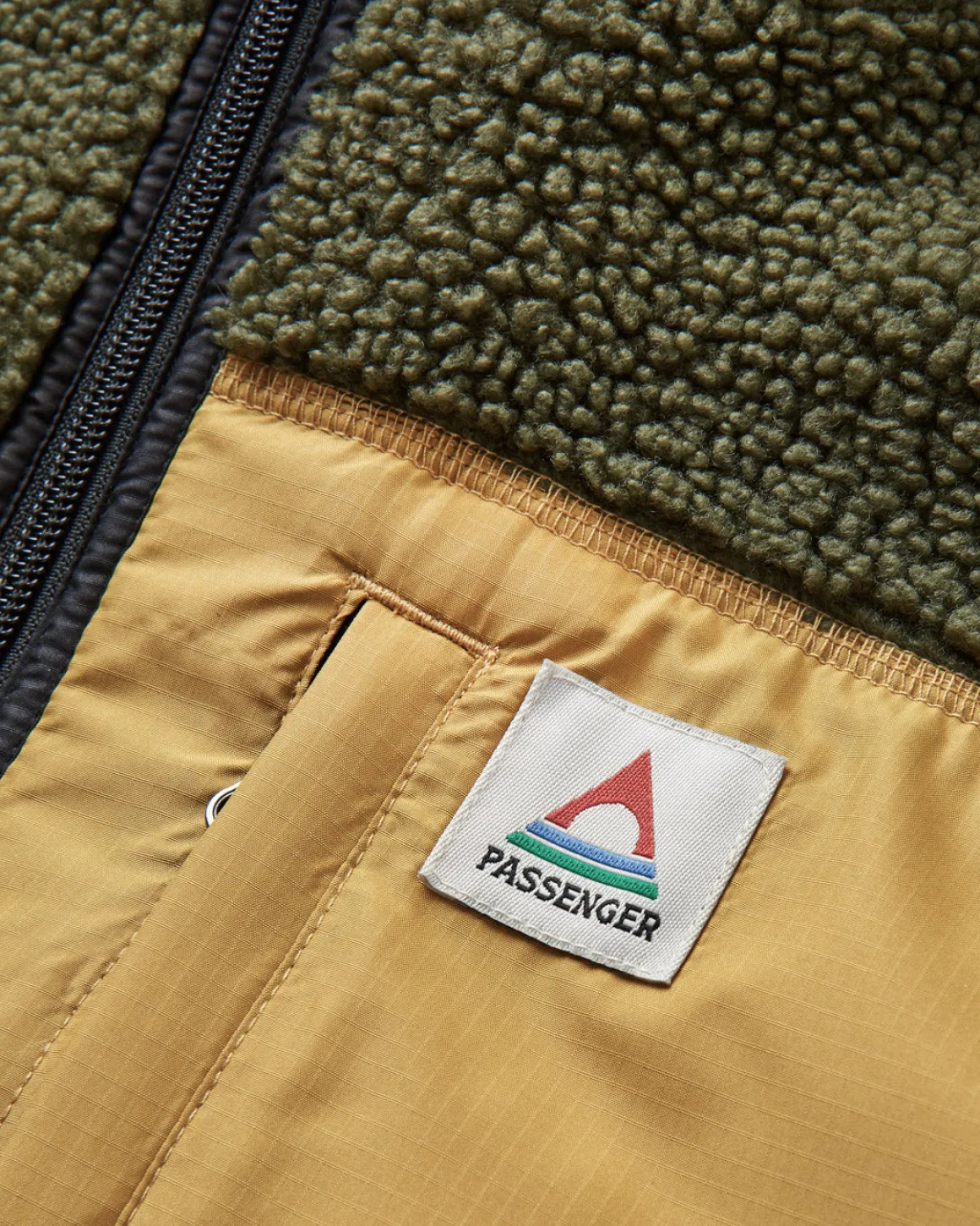 Explorateur Né Recyclé Polaire Doublé Sherpa Fleece - Kaki