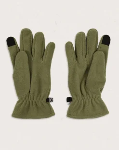 Gants d'excursion d'une journée en polaire recyclée compatibles avec écran tactile - Kaki