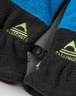 Gants en polaire recyclée pour écran tactile - Noir/Bleu Tidal