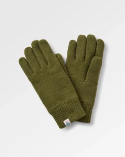 Gants tricotés recyclés Gale - Kaki
