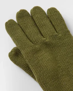 Gants tricotés recyclés Gale - Kaki