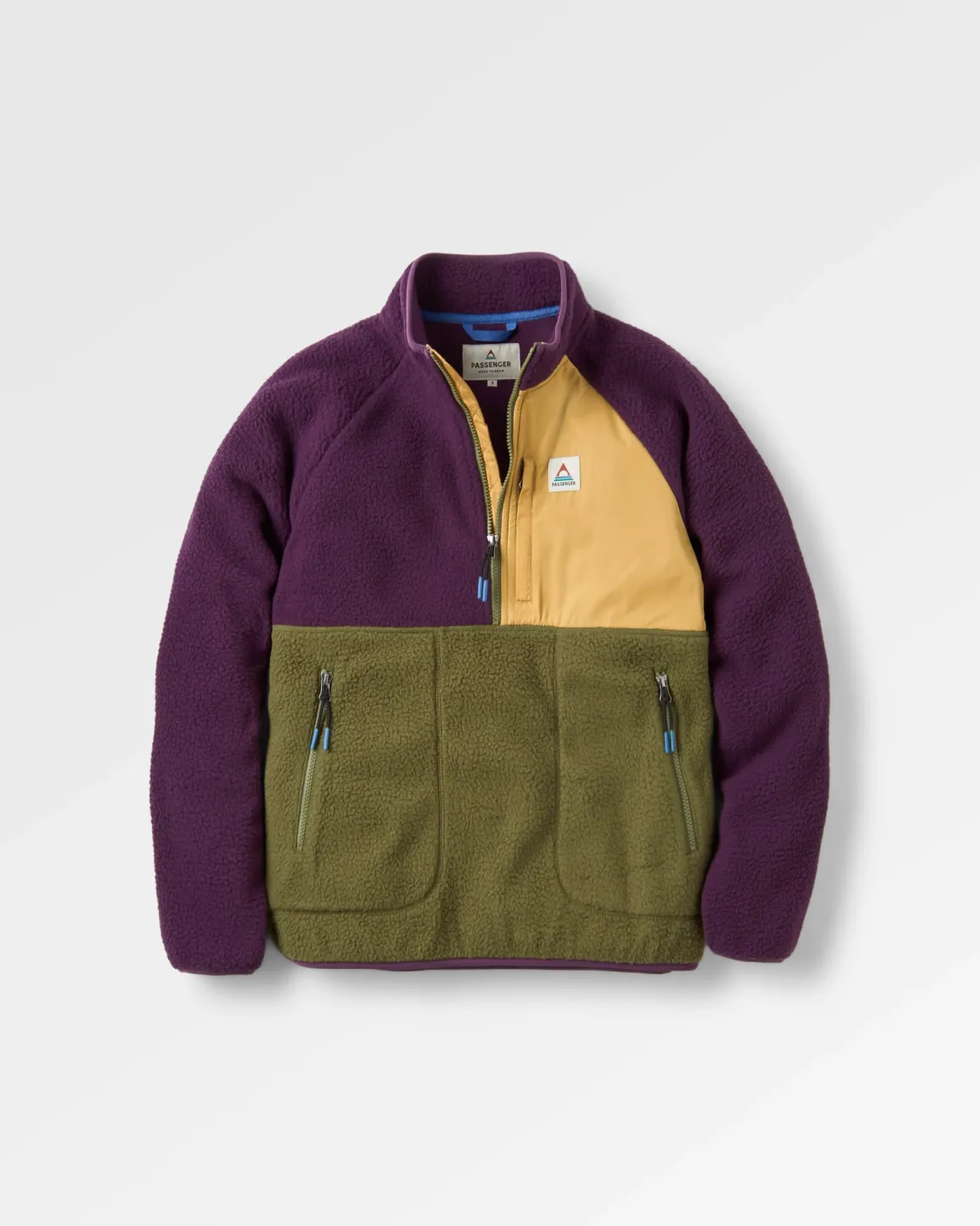 Home Polaire Sherpa Recyclé - Prune Foncé/Kaki