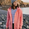 Hoodie à boutons-pression matelassé recyclé Clementine - Rose coquillage