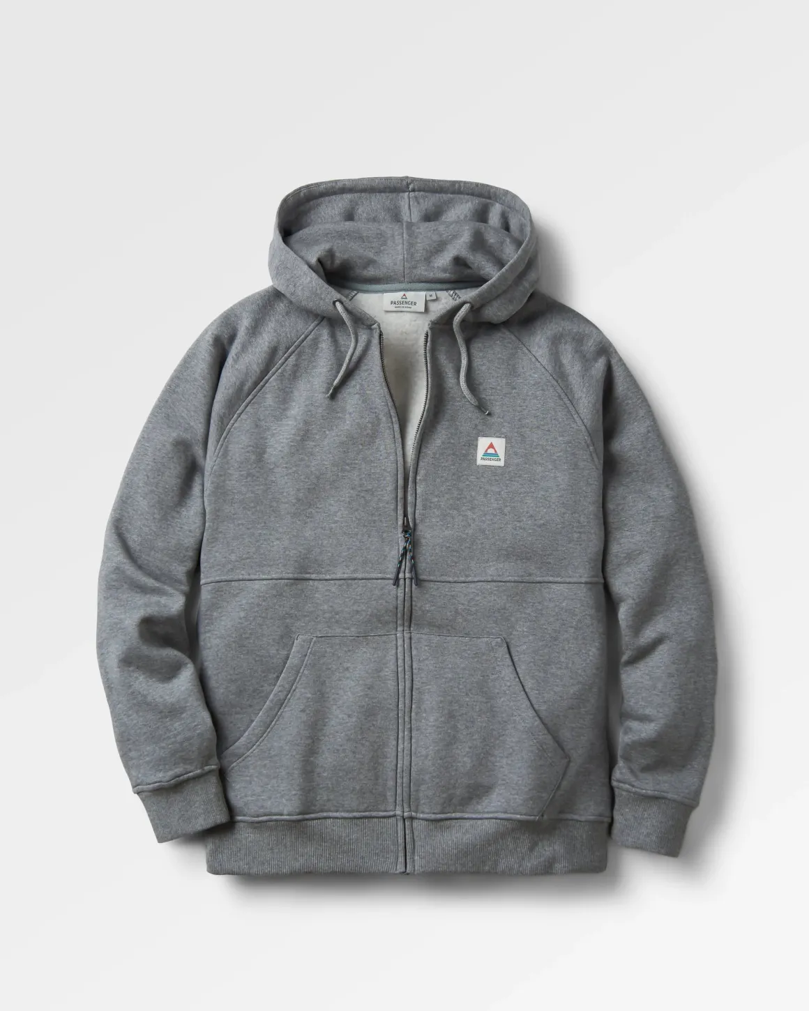 Hoodie à capuche zippé en coton recyclé Heritage - Gris foncé chiné