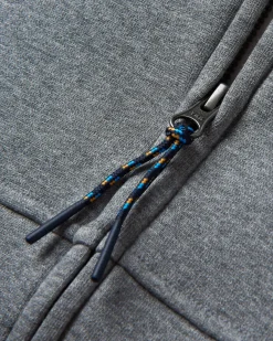 Hoodie à capuche zippé en coton recyclé Heritage - Gris foncé chiné