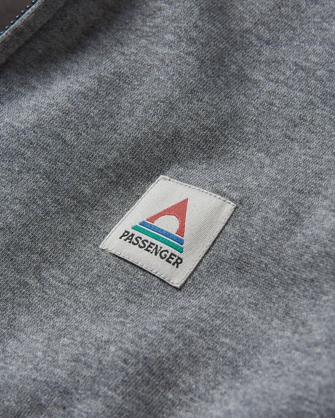 Hoodie à capuche zippé en coton recyclé Heritage - Gris foncé chiné
