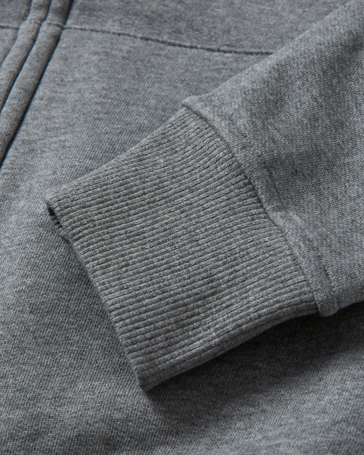 Hoodie à capuche zippé en coton recyclé Heritage - Gris foncé chiné