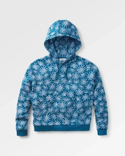 Hoodie en coton bio Arame - Bleu Acier Algue