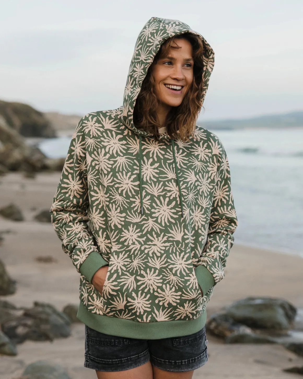 Hoodie en coton bio Arame - Pistache Algue