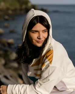Hoodie en coton bio Sunsets - Marshmallow